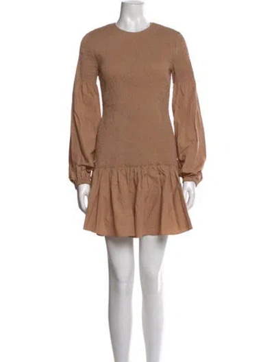 Pre-owned A.l.c Crew Neck Mini Dress In Neutral