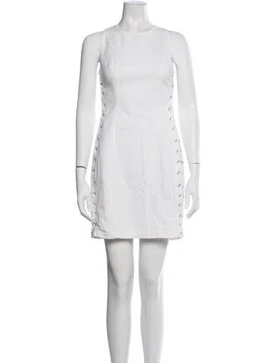 Pre-owned A.l.c Crew Neck Mini Dress In Neutral