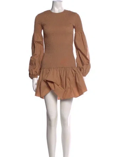 Pre-owned A.l.c Crew Neck Mini Dress In Neutral