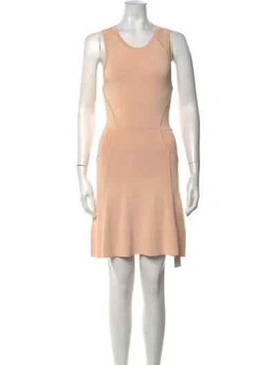 Pre-owned A.l.c Crew Neck Mini Dress In Neutrals