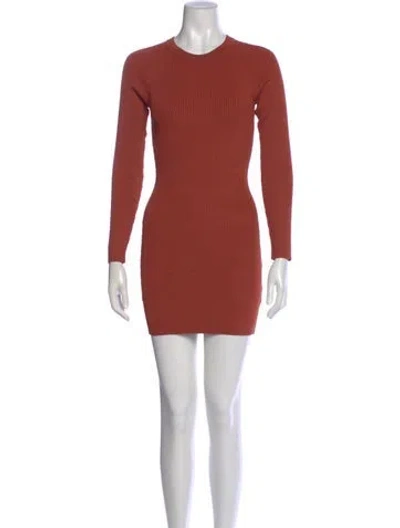 Pre-owned A.l.c Crew Neck Mini Dress In Orange