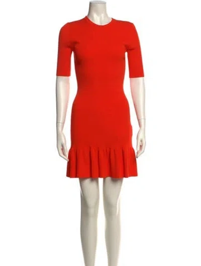 Pre-owned A.l.c Crew Neck Mini Dress In Orange