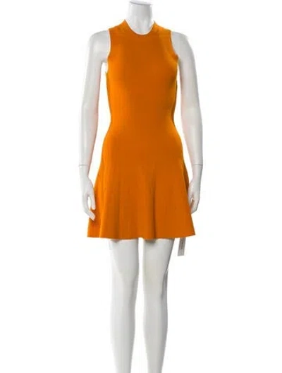 Pre-owned A.l.c Crew Neck Mini Dress In Orange