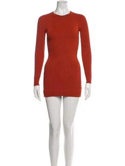 Pre-owned A.l.c Crew Neck Mini Dress In Orange