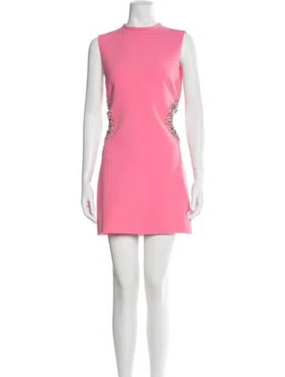 Pre-owned A.l.c Crew Neck Mini Dress In Pink