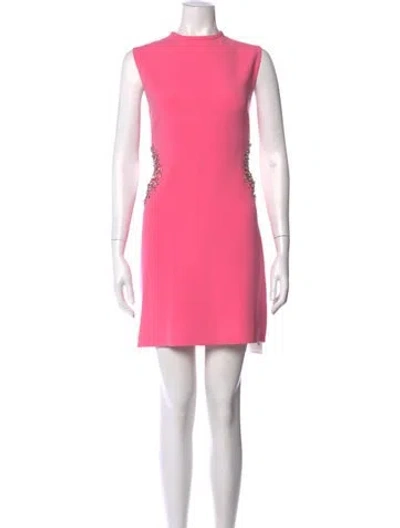Pre-owned A.l.c Crew Neck Mini Dress In Pink
