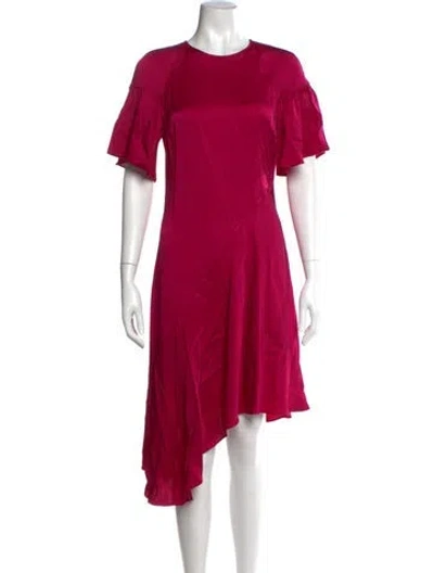 Pre-owned A.l.c Crew Neck Mini Dress In Pink