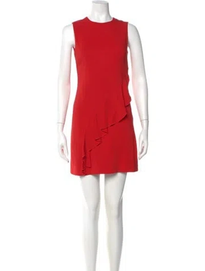 Pre-owned A.l.c Crew Neck Mini Dress In Red