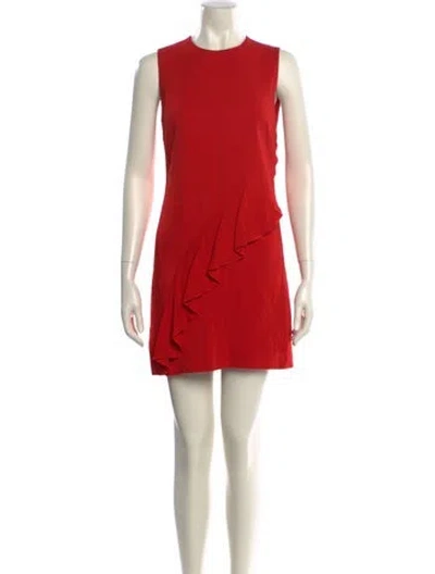 Pre-owned A.l.c Crew Neck Mini Dress In Red