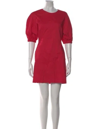 Pre-owned A.l.c Crew Neck Mini Dress In Red