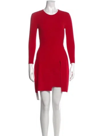 Pre-owned A.l.c Crew Neck Mini Dress In Red