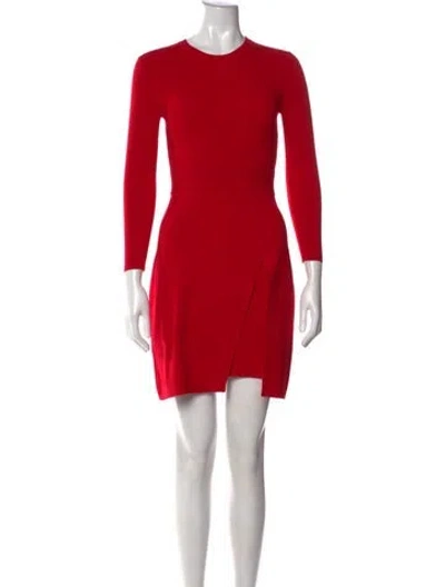 Pre-owned A.l.c Crew Neck Mini Dress In Red