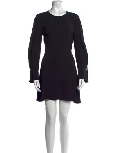 Pre-owned A.l.c Crew Neck Mini Dress W/ Tags In Black/blue