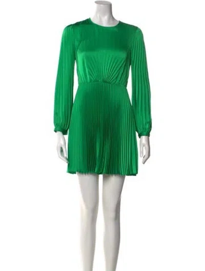Pre-owned A.l.c Crew Neck Mini Dress W/ Tags In Green