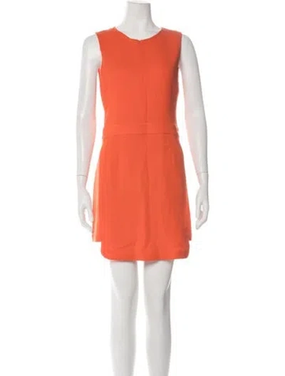 Pre-owned A.l.c Crew Neck Mini Dress W/ Tags In Orange
