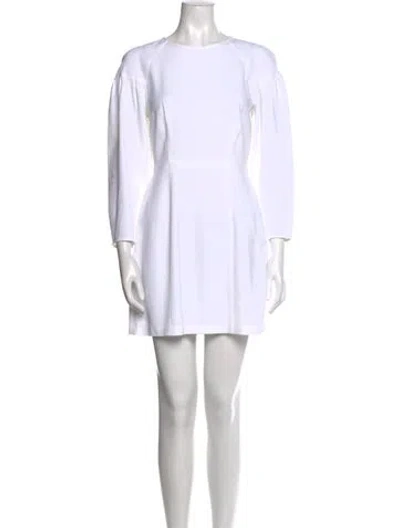 Pre-owned A.l.c Crew Neck Mini Dress In White
