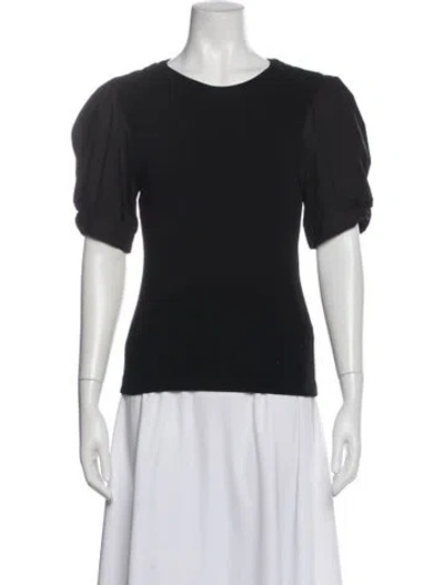 Pre-owned A.l.c Crew Neck Short Sleeve Top In Black