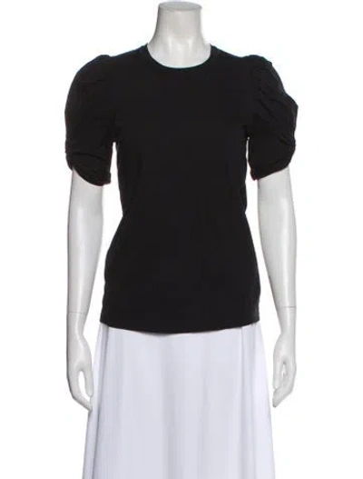 Pre-owned A.l.c Crew Neck Short Sleeve Top In Black