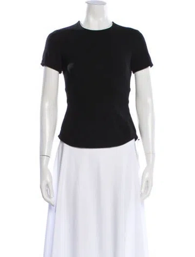 Pre-owned A.l.c Crew Neck Short Sleeve Top In Black