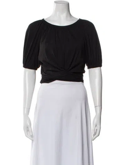 Pre-owned A.l.c Crew Neck Short Sleeve Top In Black