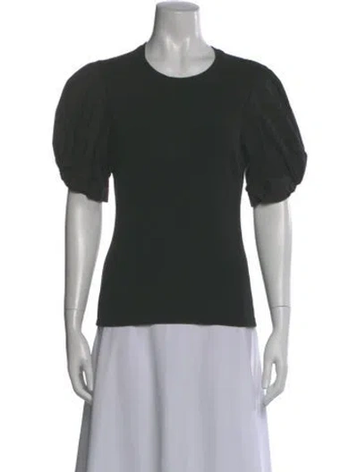 Pre-owned A.l.c Crew Neck Short Sleeve Top In Black