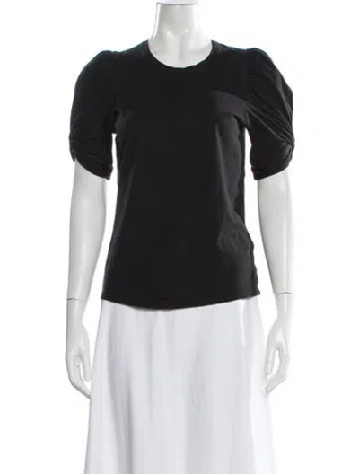 Pre-owned A.l.c Crew Neck Short Sleeve Top In Black