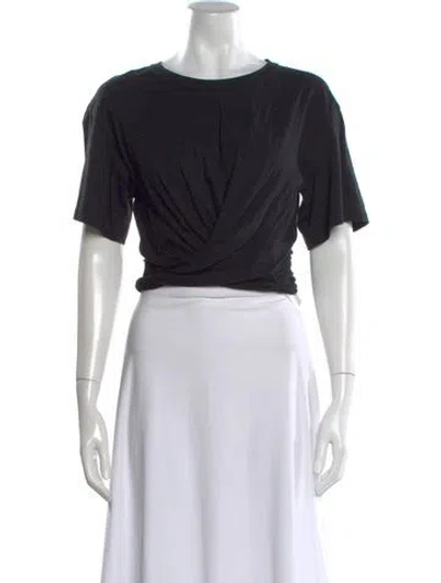 Pre-owned A.l.c Crew Neck Short Sleeve Top In Black