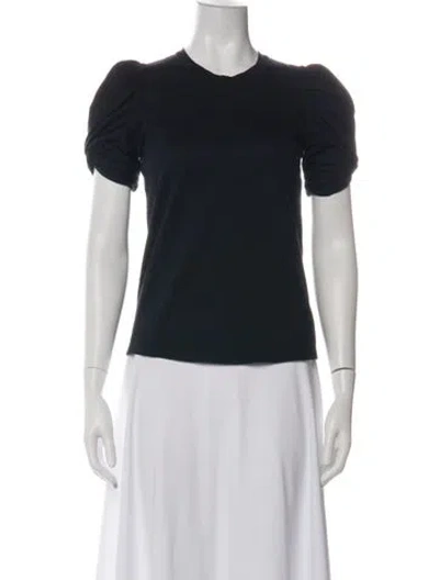 Pre-owned A.l.c Crew Neck Short Sleeve Top In Black