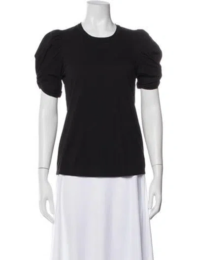 Pre-owned A.l.c Crew Neck Short Sleeve Top In Black