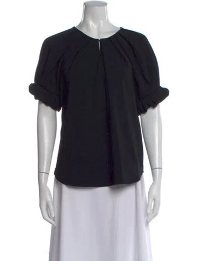 Pre-owned A.l.c Crew Neck Short Sleeve Top In Black
