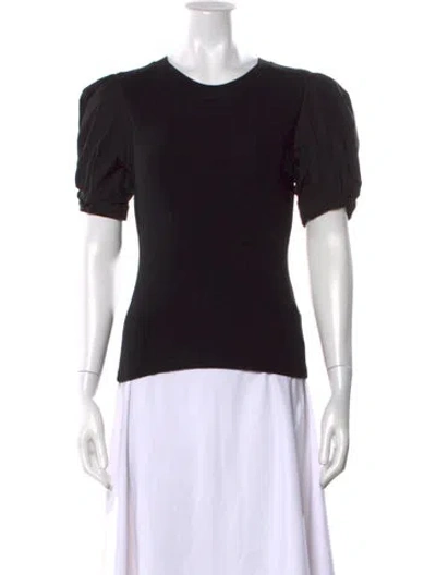 Pre-owned A.l.c Crew Neck Short Sleeve Top In Black