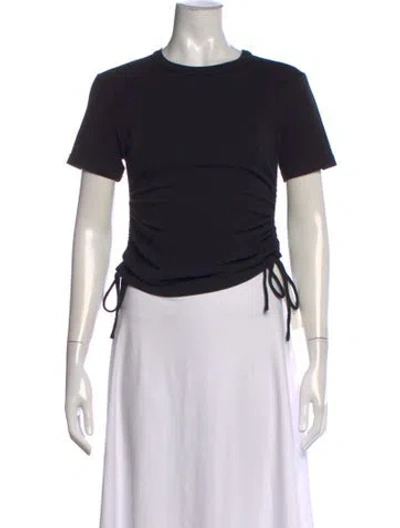 Pre-owned A.l.c Crew Neck Short Sleeve Top In Black