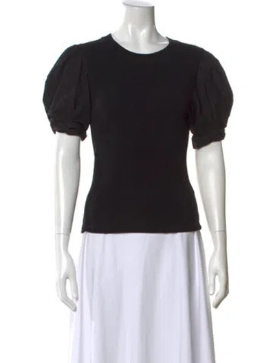 Pre-owned A.l.c Crew Neck Short Sleeve Top In Black