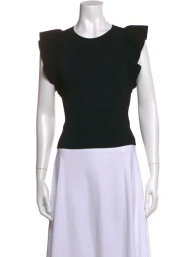 Pre-owned A.l.c Crew Neck Short Sleeve Top In Black
