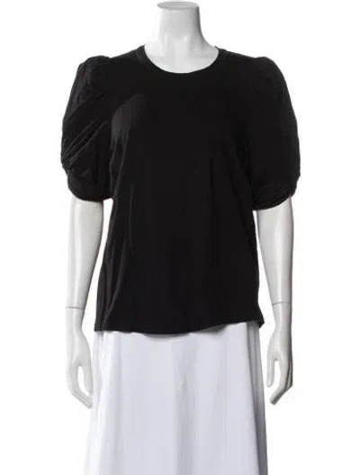 Pre-owned A.l.c Crew Neck Short Sleeve Top In Black