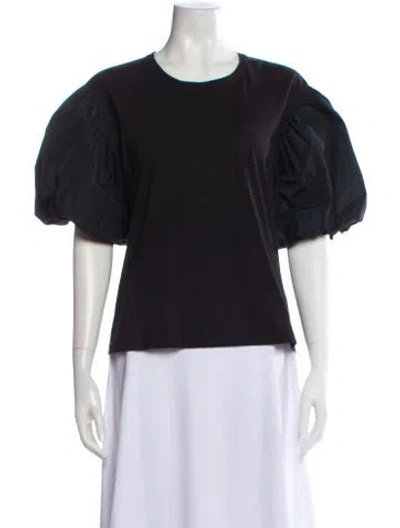 Pre-owned A.l.c Crew Neck Short Sleeve Top In Black