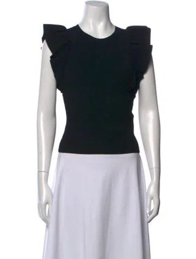 Pre-owned A.l.c Crew Neck Short Sleeve Top In Black