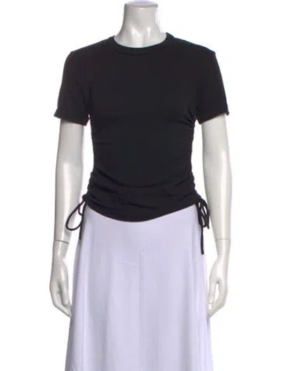 Pre-owned A.l.c Crew Neck Short Sleeve Top In Black