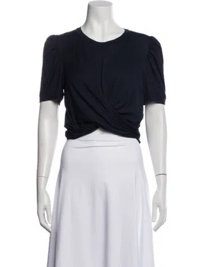 Pre-owned A.l.c Crew Neck Short Sleeve Top In Blue