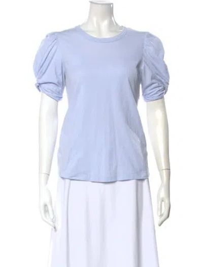 Pre-owned A.l.c Crew Neck Short Sleeve Top In Blue