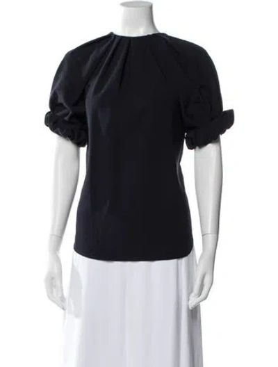Pre-owned A.l.c Crew Neck Short Sleeve Top In Blue