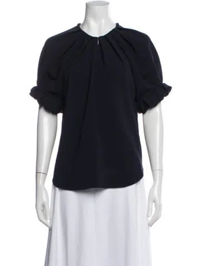 Pre-owned A.l.c Crew Neck Short Sleeve Top In Blue