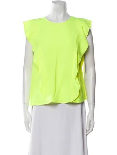 Pre-owned A.l.c Crew Neck Short Sleeve Top In Green