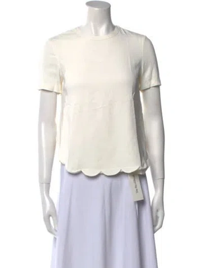 Pre-owned A.l.c Crew Neck Short Sleeve Top In Neutral