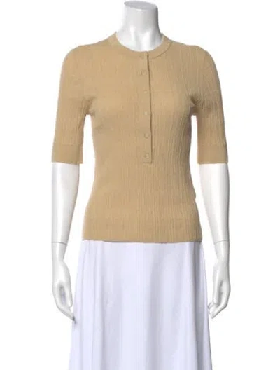 Pre-owned A.l.c Crew Neck Short Sleeve Top In Neutral