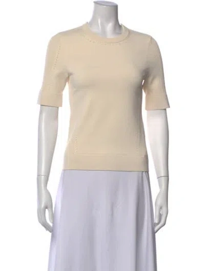 Pre-owned A.l.c Crew Neck Short Sleeve Top In Neutral