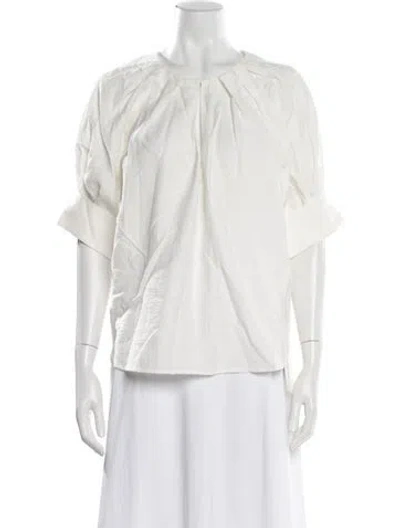 Pre-owned A.l.c Crew Neck Short Sleeve Top In Neutral