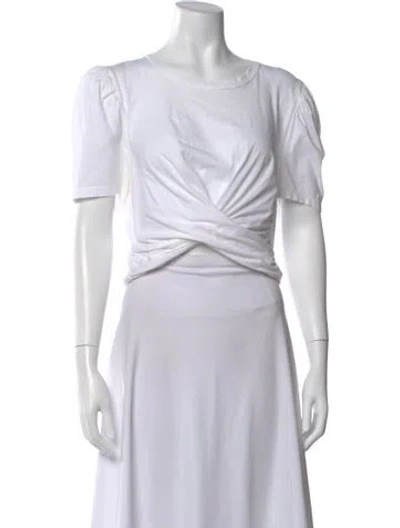 Pre-owned A.l.c Crew Neck Short Sleeve Top In Neutral