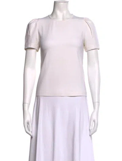 Pre-owned A.l.c Crew Neck Short Sleeve Top In Neutrals