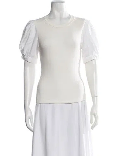 Pre-owned A.l.c Crew Neck Short Sleeve Top In Neutrals